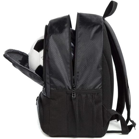 Youth Soccer Bags Boys Girls Soccer Backpack with Ball Compartment Sports Bag - Picture 4 of 6